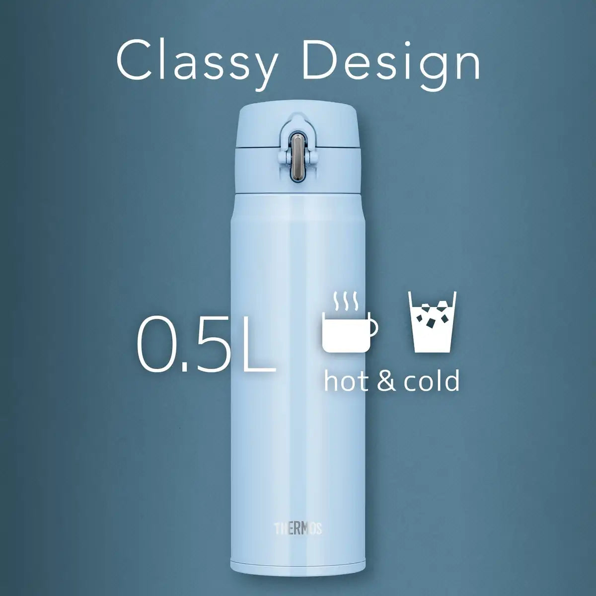 Thermos Light Blue 500ml Vacuum Insulated Portable Mug Joh-500 Lb