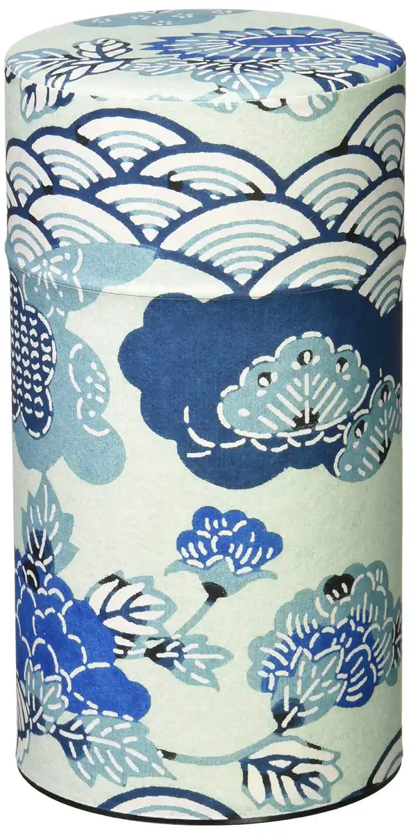 Yamaco Tea Canister L Seigaiha Design Made in Japan 887286