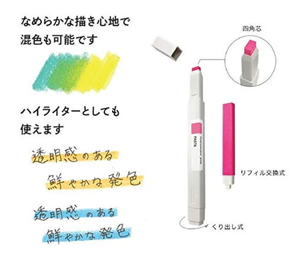 Kokuyo Japan Graphic Marker Pastel Fluorescent 5 Color Set Water-Based Ke-Sp15-5