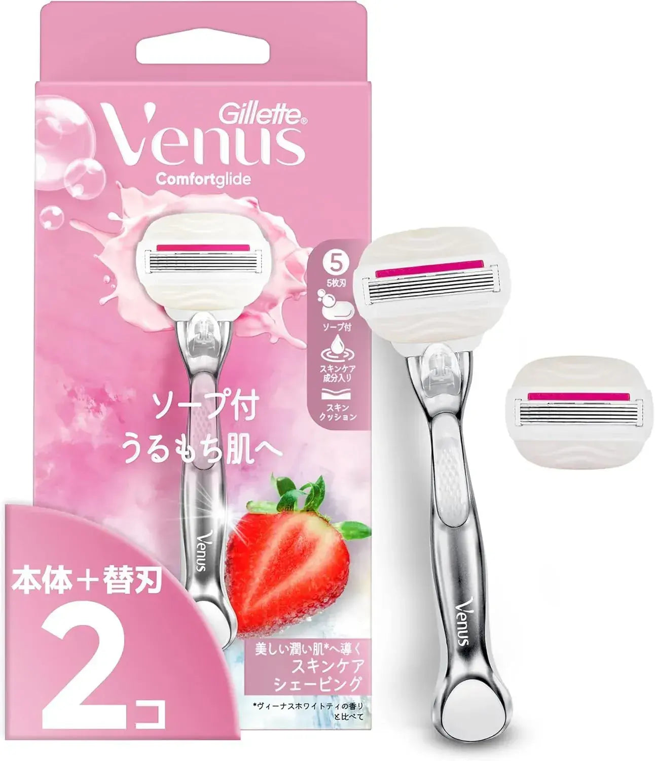Gillette Venus Razor with Soap for Women Moist Skin Body Care