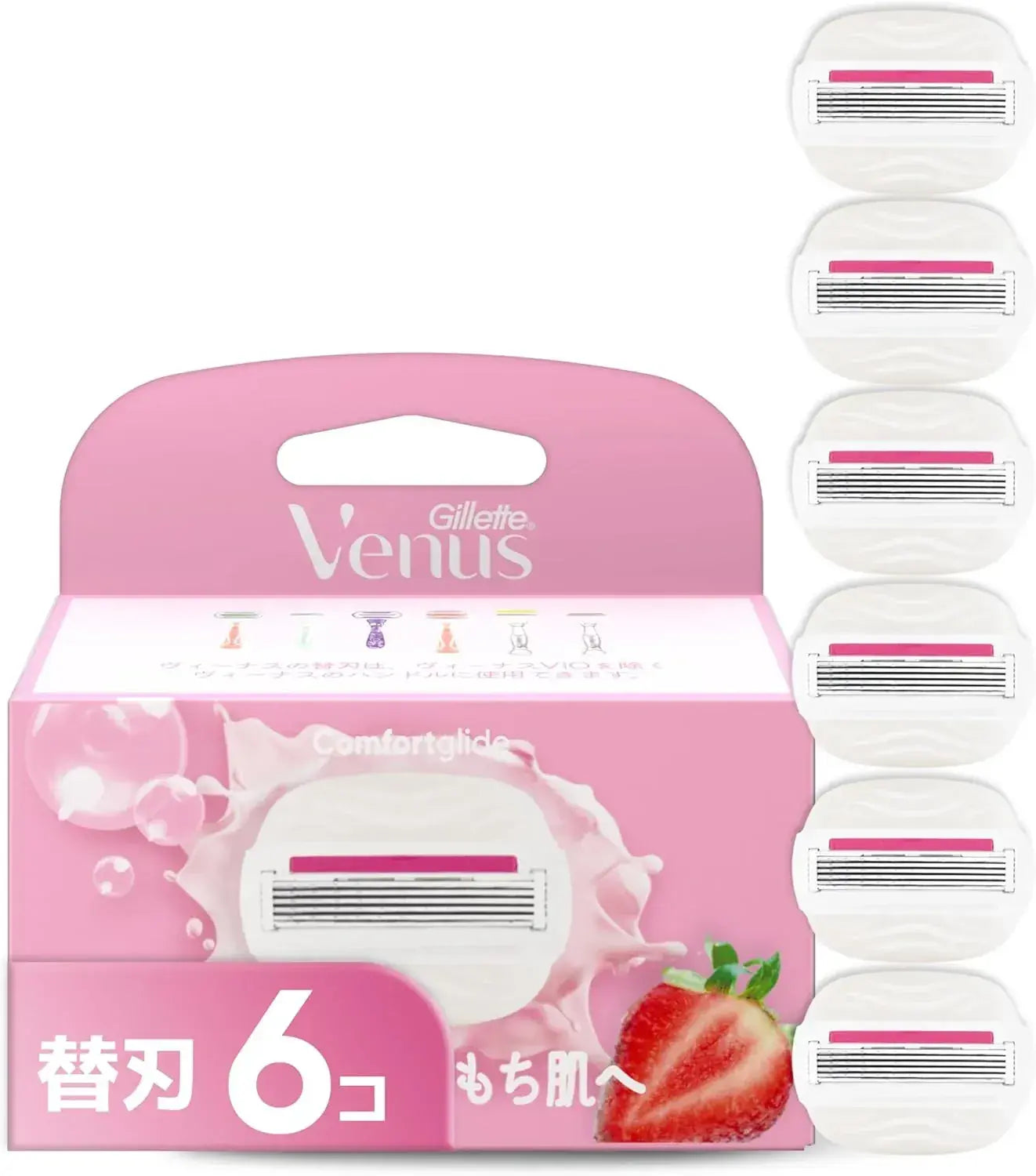 Gillette Venus Razor with Soap for Women Moist Skin Body Care - 6 Replacement Blades - 4904740667942