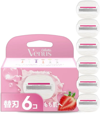 Gillette Venus Razor with Soap for Women Moist Skin Body Care - 6 Replacement Blades - 4904740667942