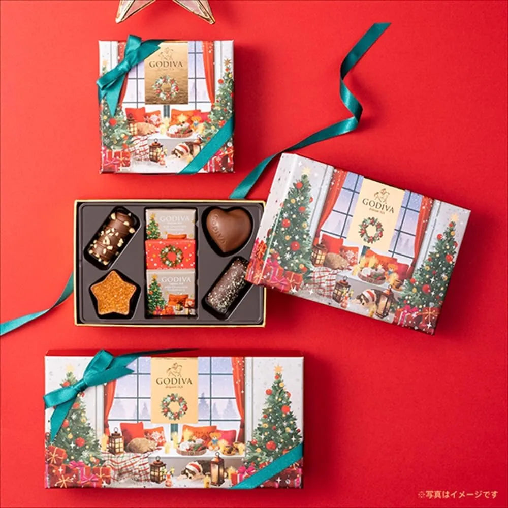 Godiva Christmas Bush de Noel Assortment 7 Piece Chocolate Gift