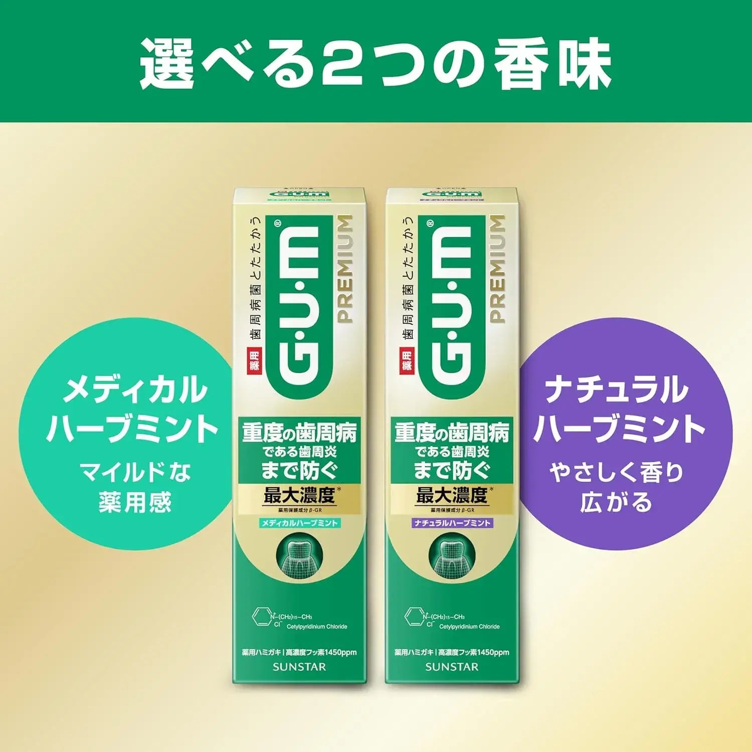 Gum Premium Toothpaste Periodontal Disease Prevention Mint