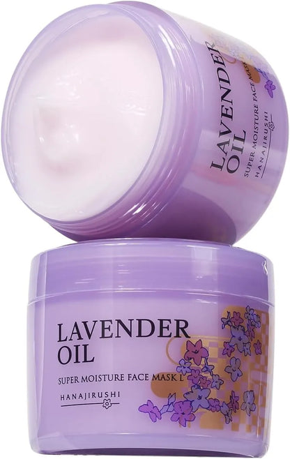 HanaJirushi Lavender Oil Face Mask with Vitamin E 7.8 oz
