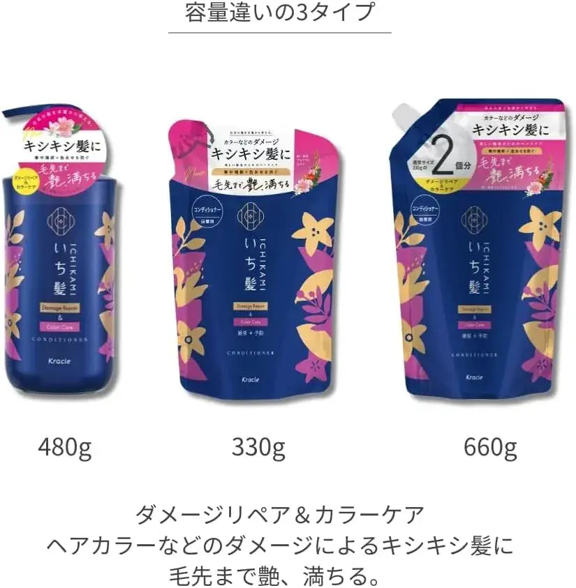Ichikami Damage Repair Color Care Conditioner Pump 480g