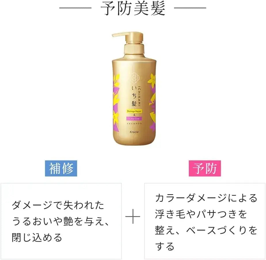 Ichikami Damage Repair Color Care Shampoo Large Refill 660ml