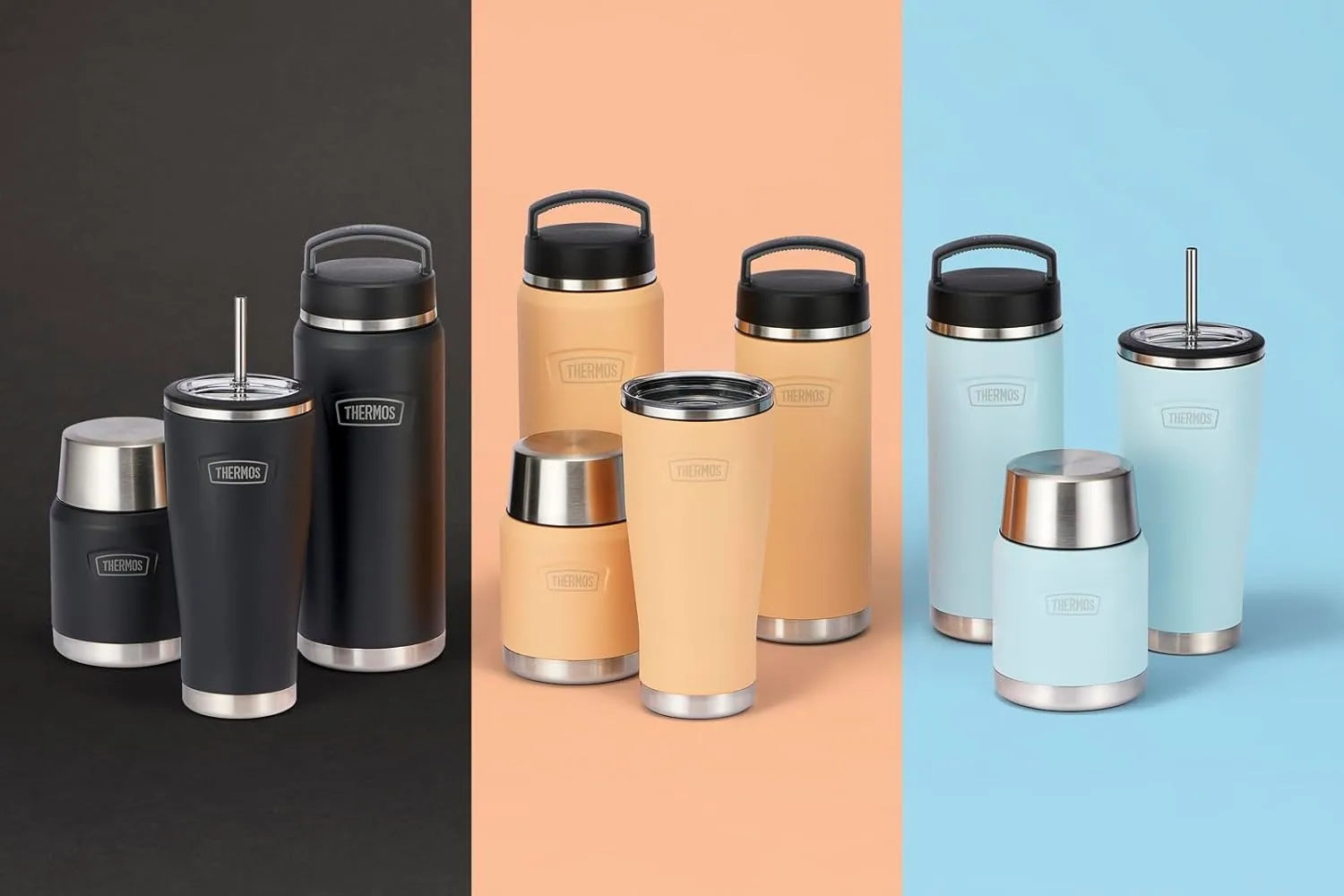 ICON SERIES ASHA-945 MEL Thermos Hydration Bottle 32 oz Cold Retention Melon Thermos