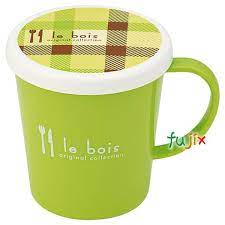 Komorijushi Resin Cup Mug Louboa Check With Lid 300Ml Japan