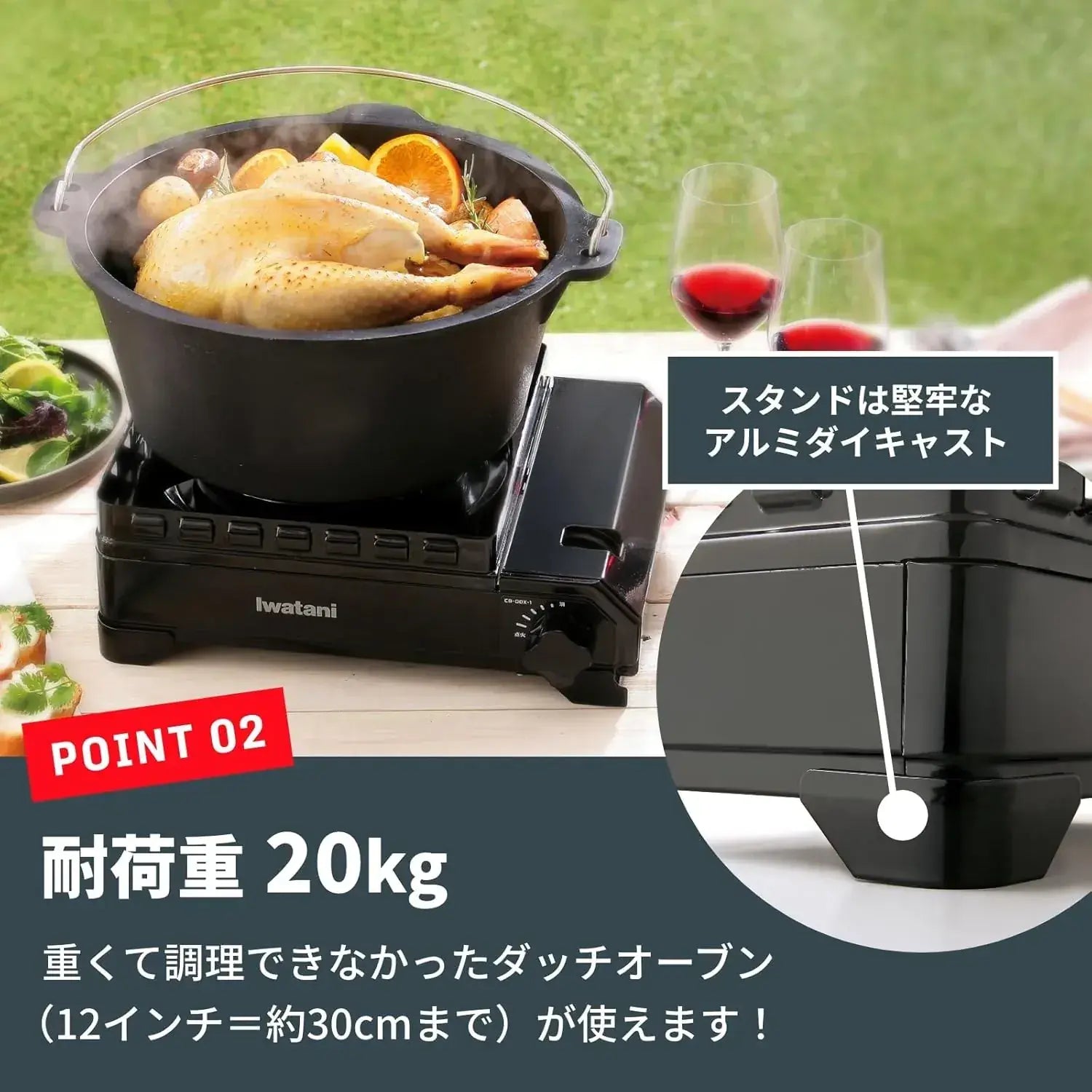 Iwatani Cassette Stove Tough Maru with Case for Camping Outdoors BBQ