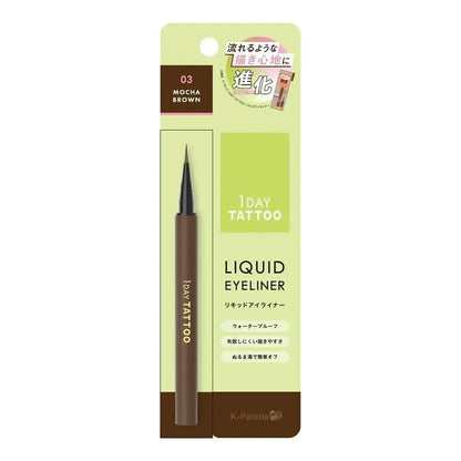 K-Palette 1DAY TATTOO Waterproof Liquid Eyeliner - 03 Mocha Brown - 4948130736436