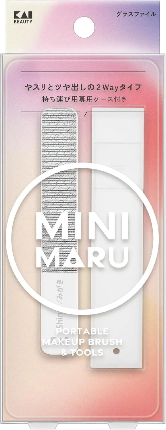 KAI Mini Maru Multi-Glass Nail File Portable 2-Way Case