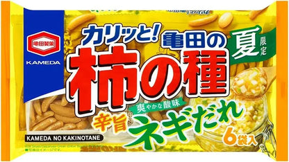 Kameda No Kakinotane Persimmon Seed Snack Crackers - Spicy Onion Drips 164g x12 Bags - 4901313232804