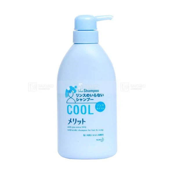 Kao Merit Cool Pump Shampoo Bottle 480ml Capacity