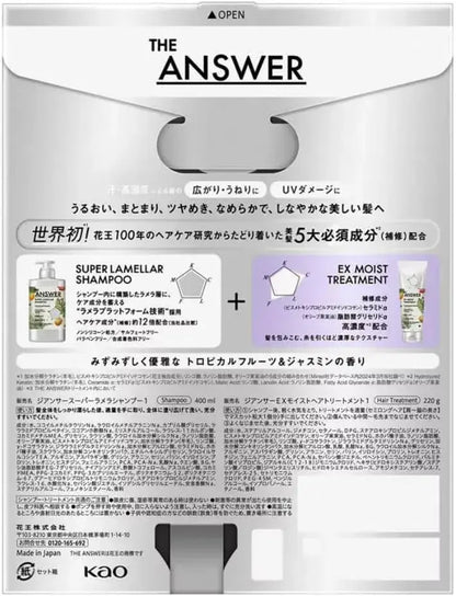 Kao THE ANSWER Super Lamellar Shampoo and EX Moist Treatment Set