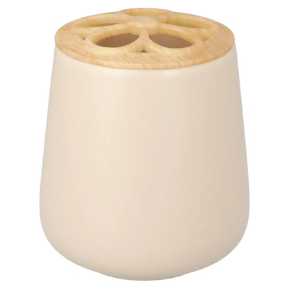 Katazuke Mino Ware Multi Stand Toothbrush Pen Holder - Ivory - 4595058815219