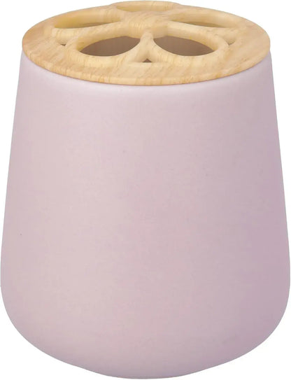Katazuke Mino Ware Multi Stand Toothbrush Pen Holder - Lilac - 4595058815295