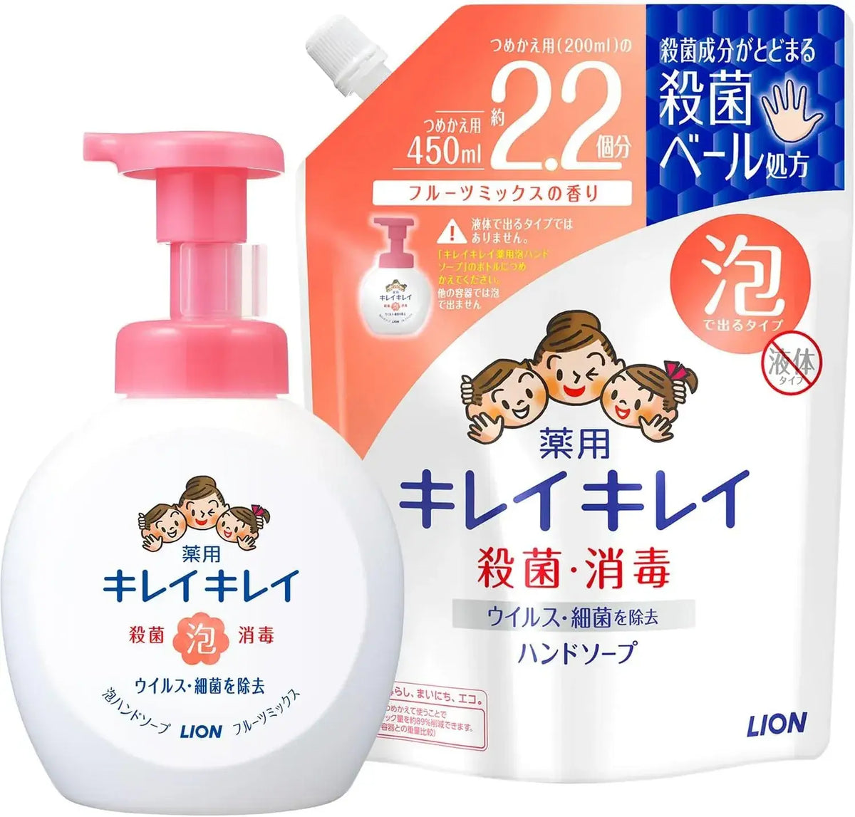 Kirei Kirei Medicated Foaming Hand Soap Refill - Fruit Mix Starter Set - 8100000014280