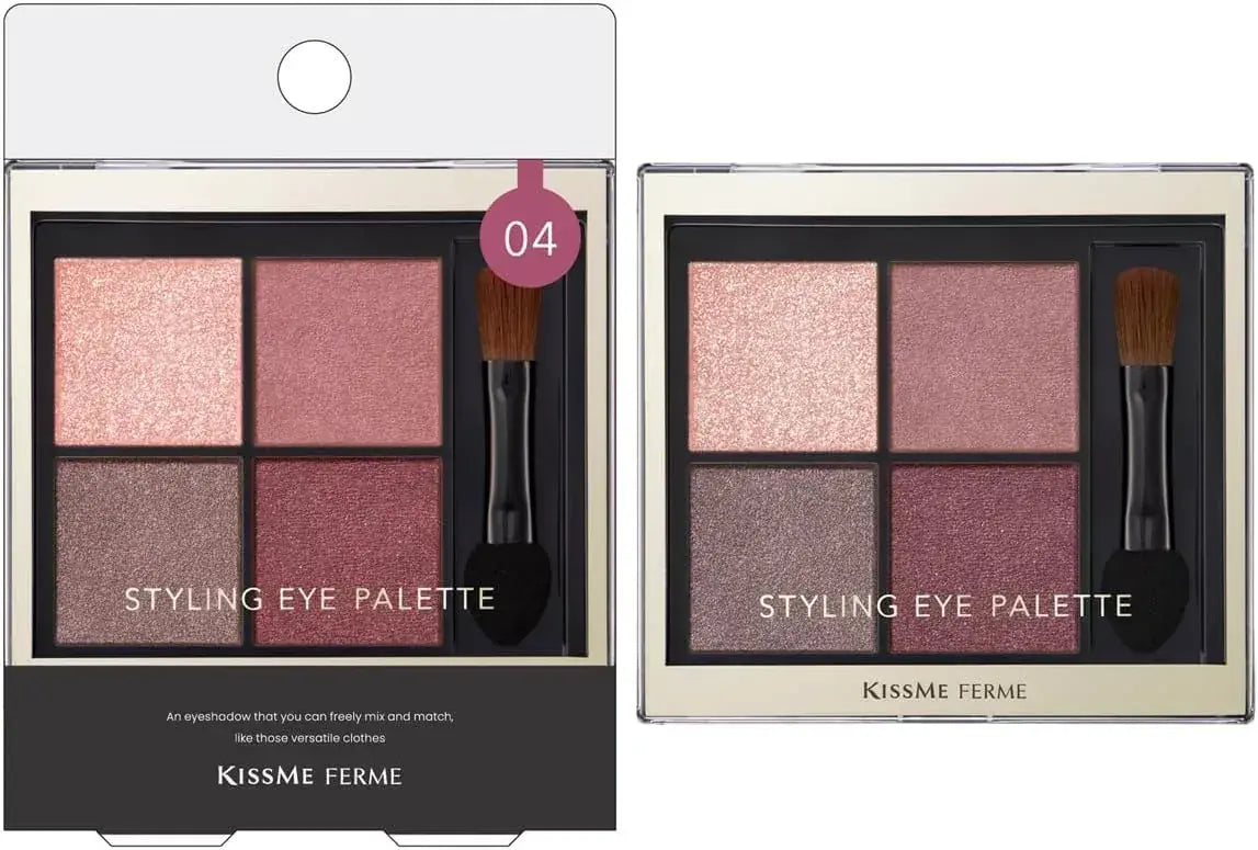Kiss Me Ferme Styling Eye Palette Glossy Clear Eye Color Palette - 04 Vintage Plum - 4901433040617