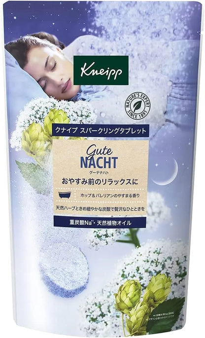 Kneipp Good Night Sparkling Bath Tablets with Valerian and Hops Scent 6 Tablets Kneipp
