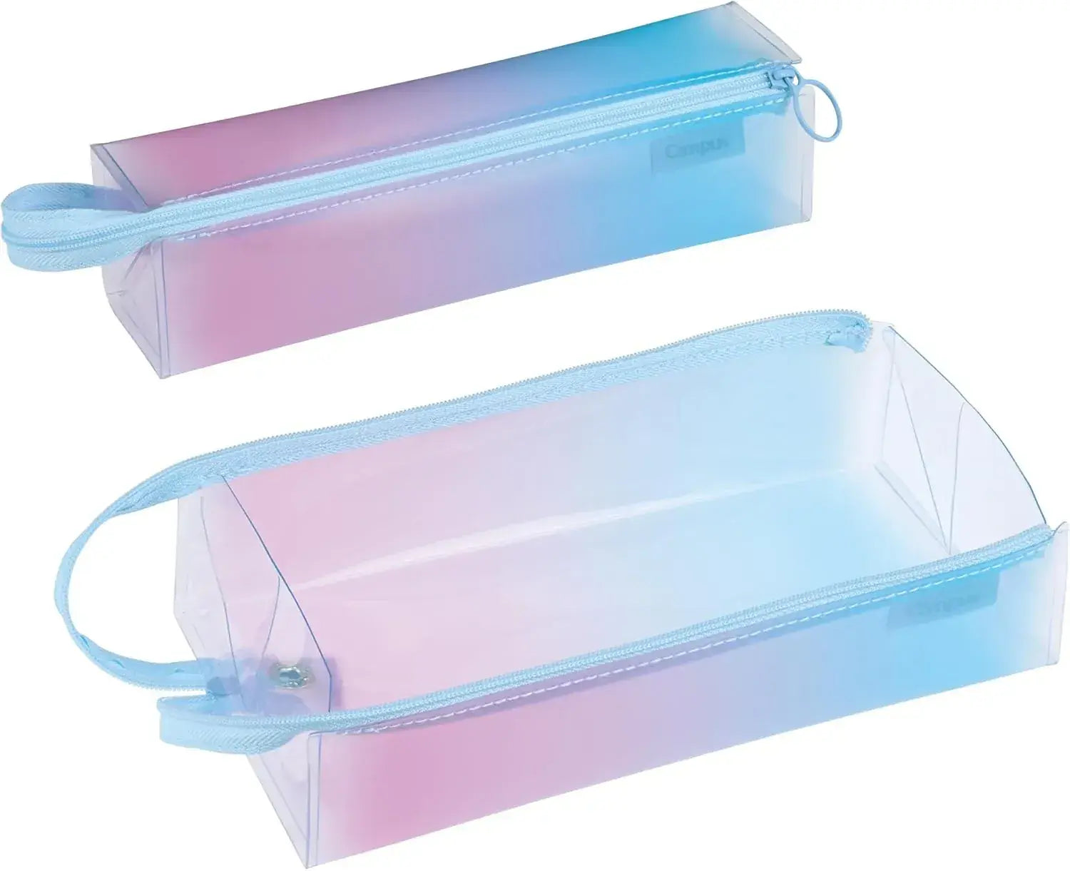 Kokuyo Campus Pencil Case with Tray for Easy Viewing - Sky Blue - 4901480434889