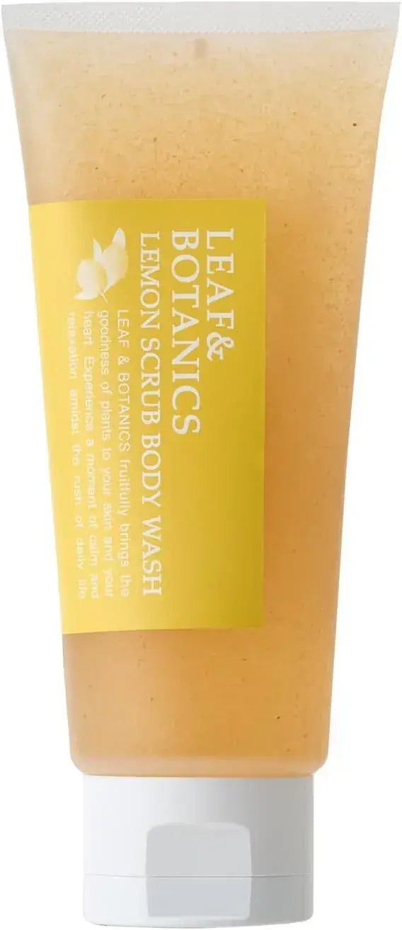 Leaf & Botanics Lemon Scrub Body Wash Natural Exfoliating Cleanser