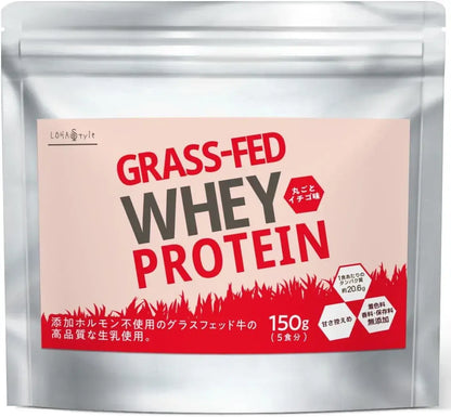LohaStyle Grassfed Whey Protein Additive-Free Plain No Sweeteners - Strawberry Flavor - 4562350406278