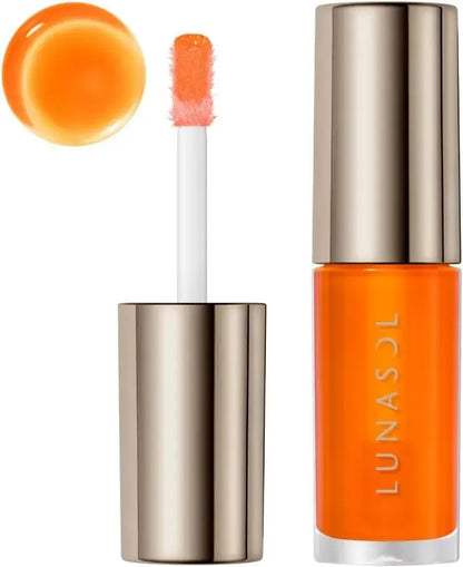 Lunasol Deui Reflect Lip Oil 04 Honey Orange Glossy Smooth Lips