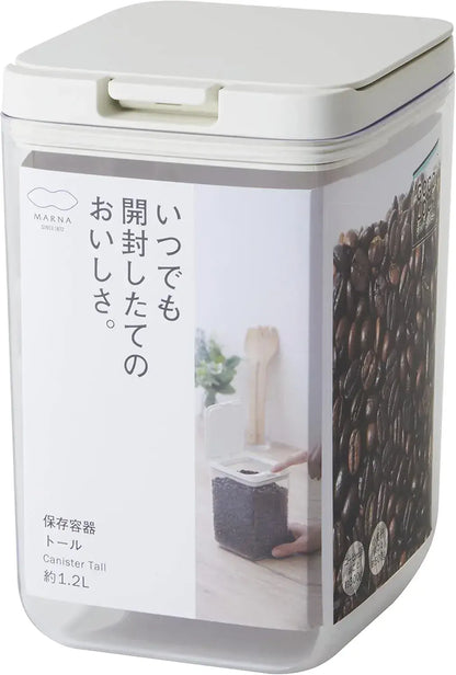 Marna Plastic Kitchen Storage Container Moisture Resistant - White Tall - 4976404276326