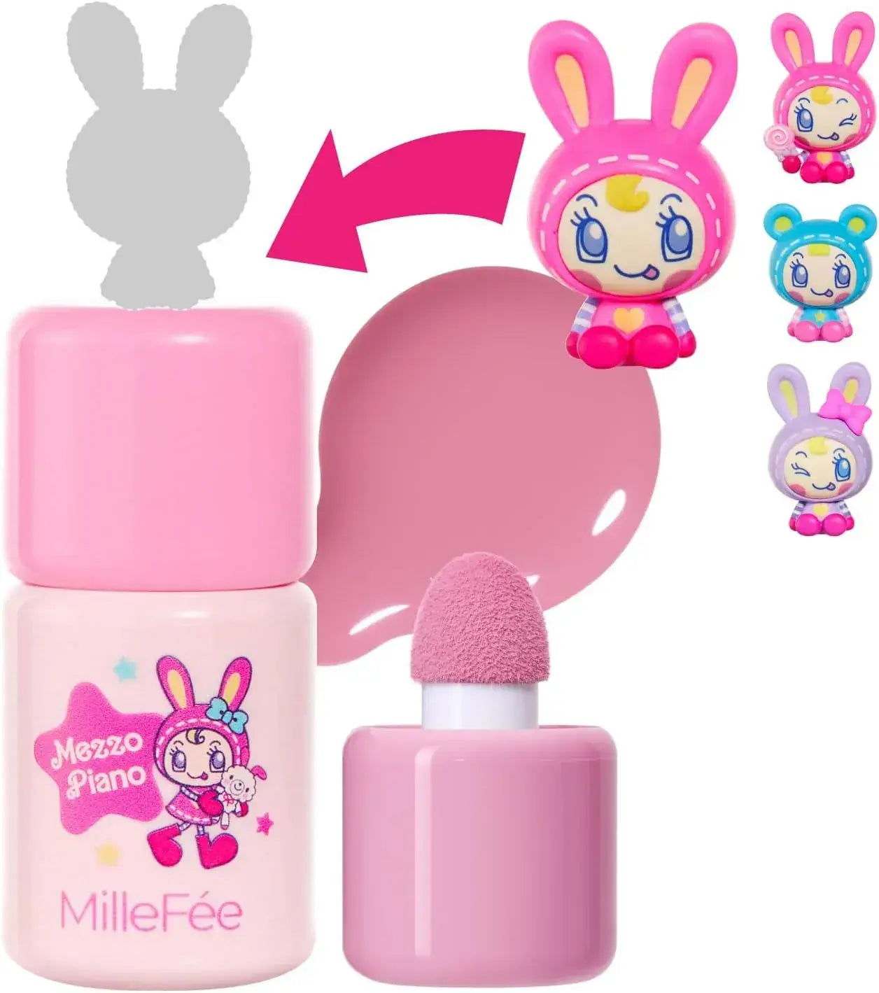 MilleFee Shake Drop Cheek Liquid Soft Sponge Brush - N04 Blueberry Milk Mezzo Piano - 4571501179060