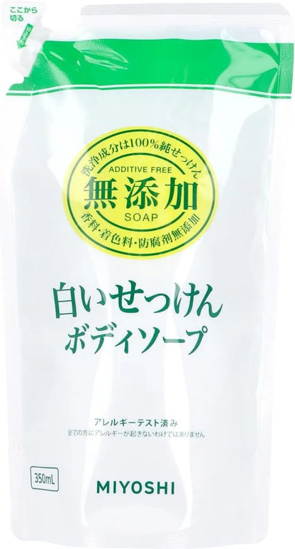 Miyoshi Additive-Free White Body Soap Refill 11.8 fl oz