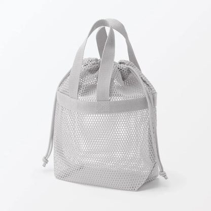 Muji 3D Mesh Drawstring Bag with Handles Pouch