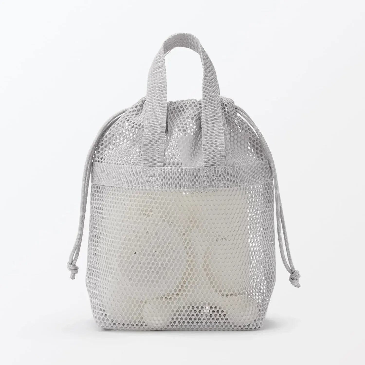 Muji 3D Mesh Drawstring Bag with Handles Pouch