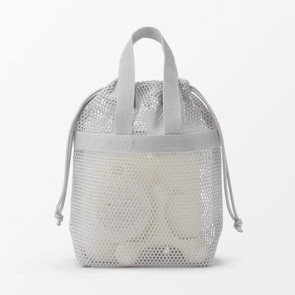 Muji 3D Mesh Drawstring Bag with Handles Pouch