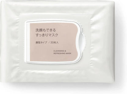 Muji Clean Face Mask 9.5 fl oz Pack of 30 for Gentle Washing
