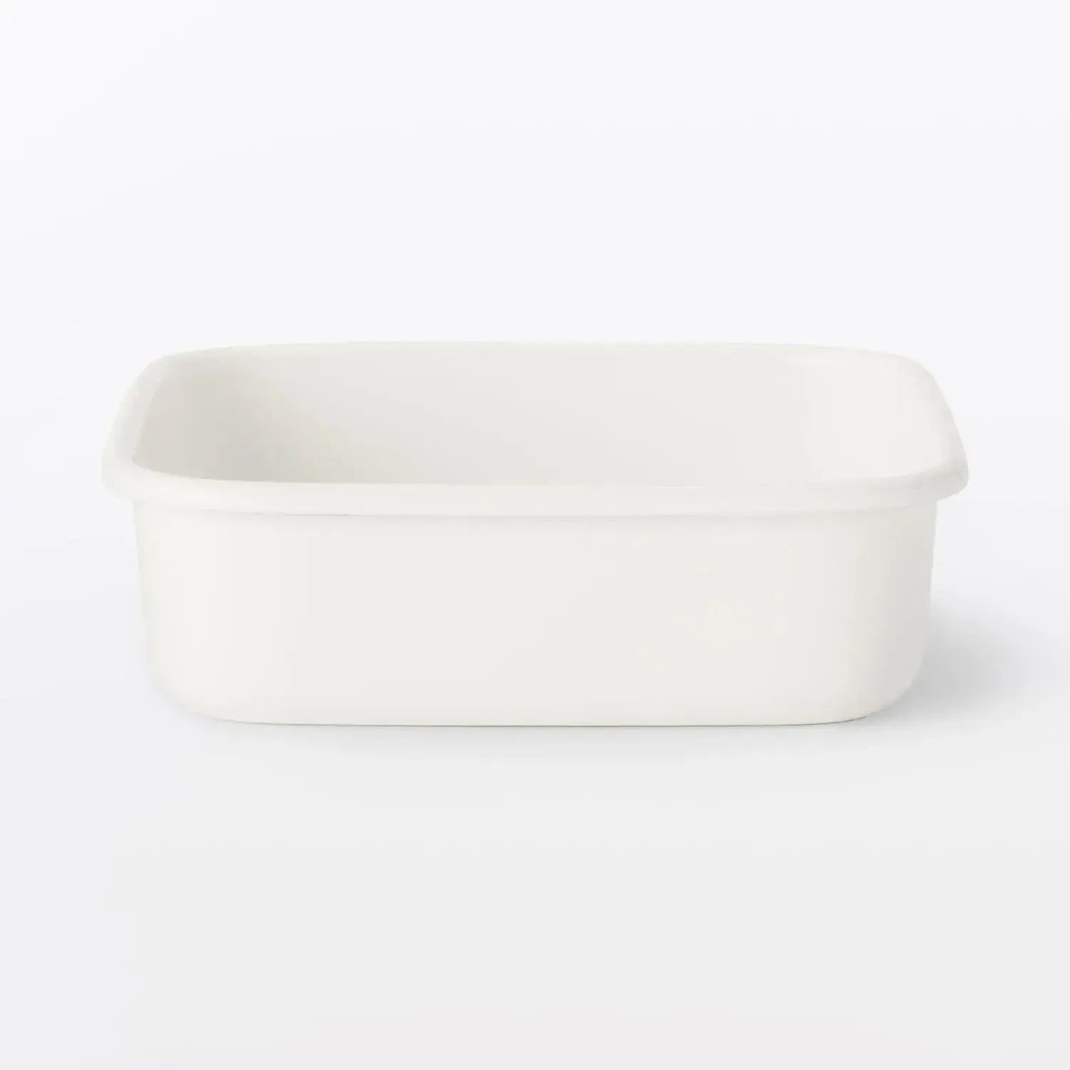 Muji Enameled Square Storage Container 6.3 Inch Compact Design