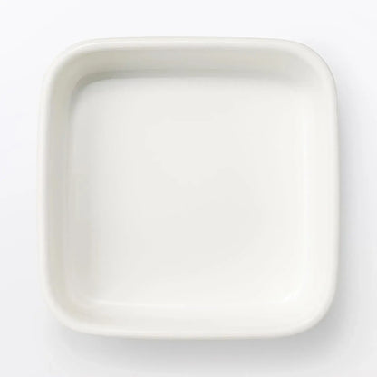 Muji Enameled Square Storage Container 6.3 Inch Compact Design