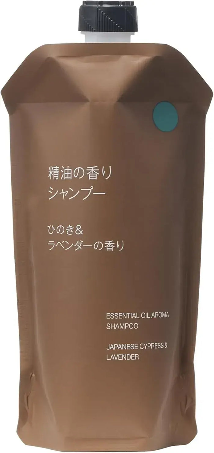 Muji Essential Oil Scent Shampoo Hinoki Lavender Refill 340mL
