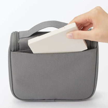 Muji Polyester Hanging Toiletry Case Medium Gray