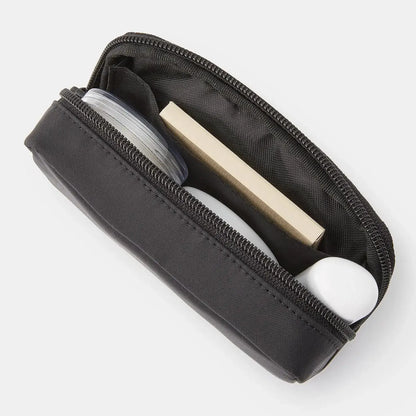 Muji Recycled Nylon Compact Pouch Black 14 x 3.5 x 9 cm