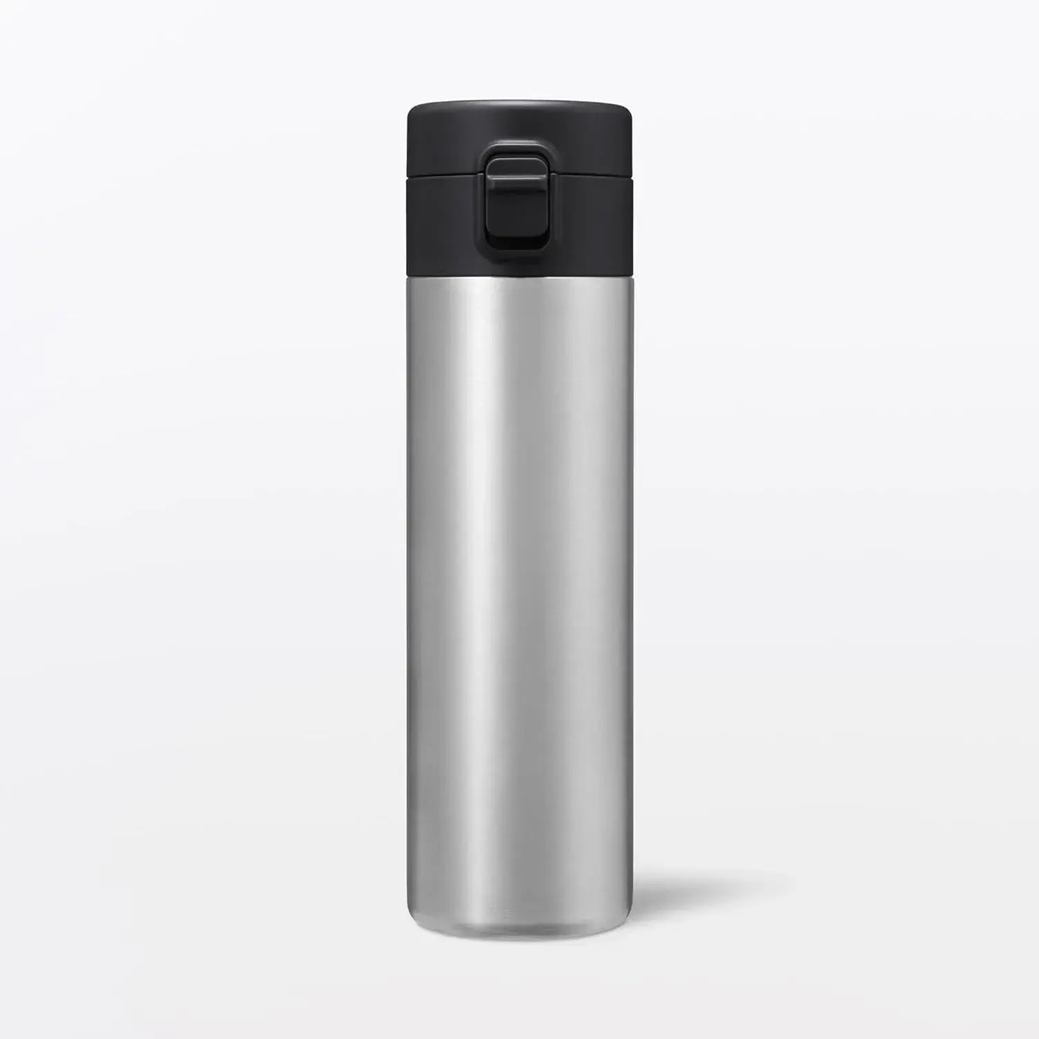 Muji Vacuum Insulated One Touch Thermal Bottle - Silver 500ml - 4548076049098