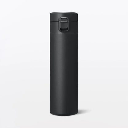 Muji Vacuum Insulated One Touch Thermal Bottle - Black 500ml - 4548076049135