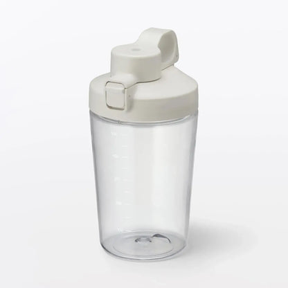 Muji Wide Mouth Easy Wash One Touch Bottle - White 500ml - 4548076419754