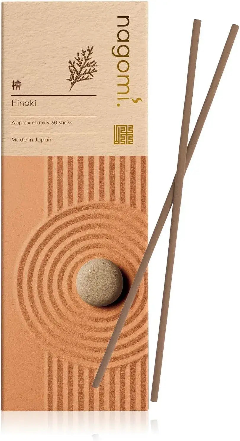 Nagomi Kobo Hinoki Incense Sticks Cypress Sandalwood Scent 60pcs