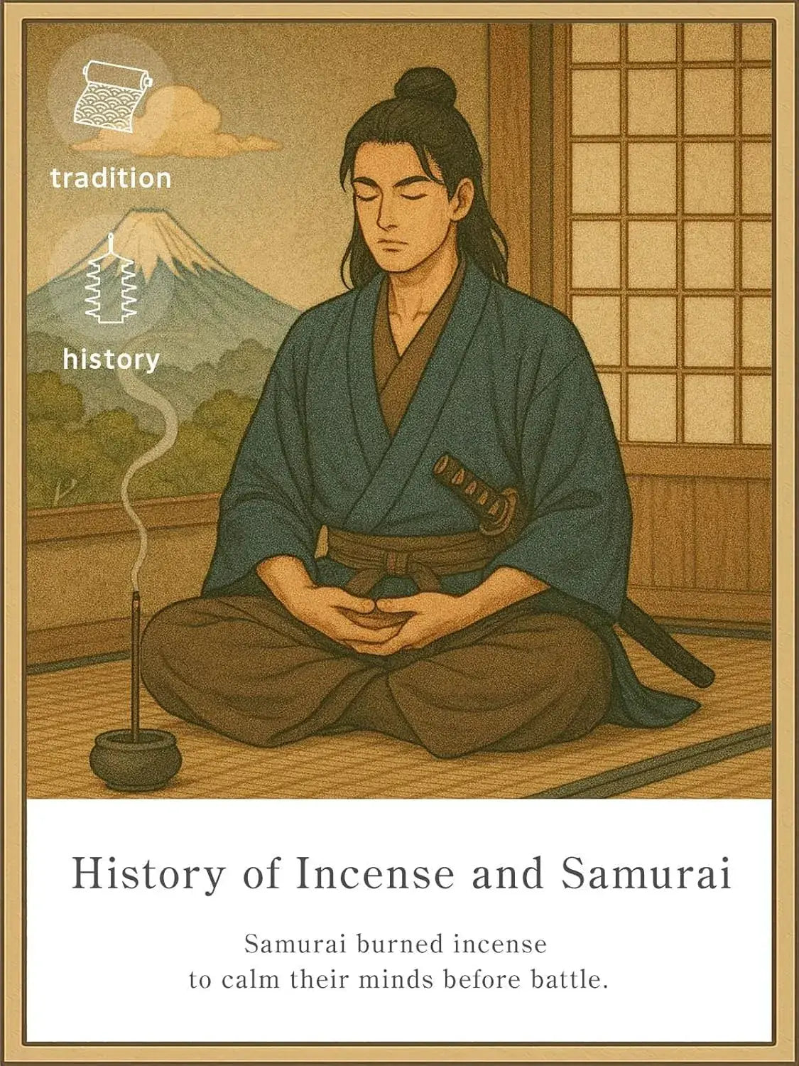 Nagomi Kobo Samurai Sandalwood Incense Sticks Approx 95pcs
