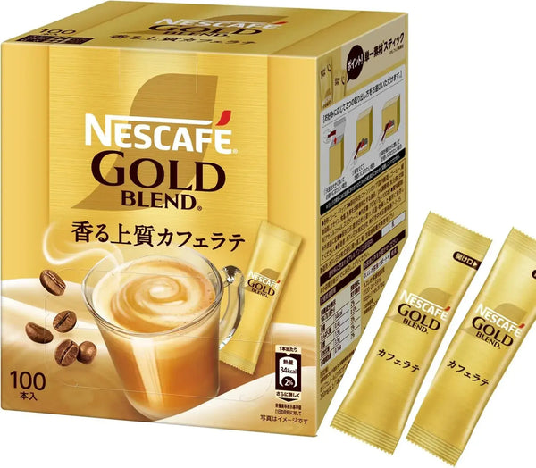 Nescafe Gold Blend Cafe Latte Mix, 100-Count Bulk Sticks