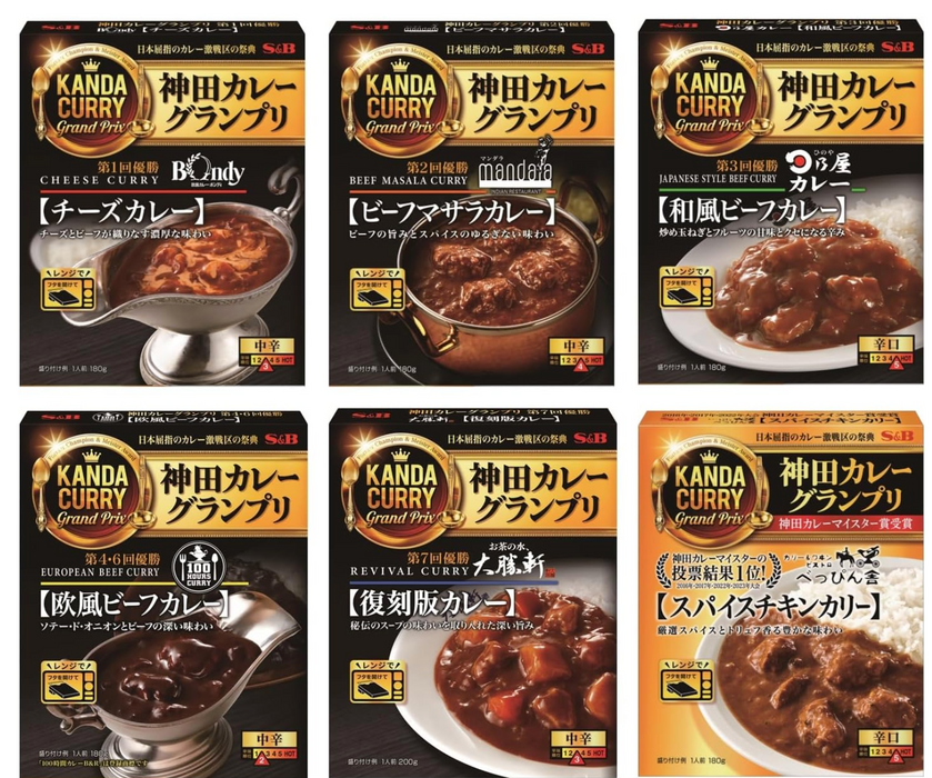 Kanda Curry Grand Prix Series Set Of 6 - Amazon Japan Exclusive - Japanese Curry