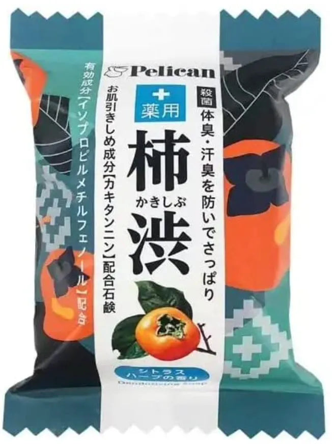 Medicated Persimmon Tannin Body Soap by Pelican 80g