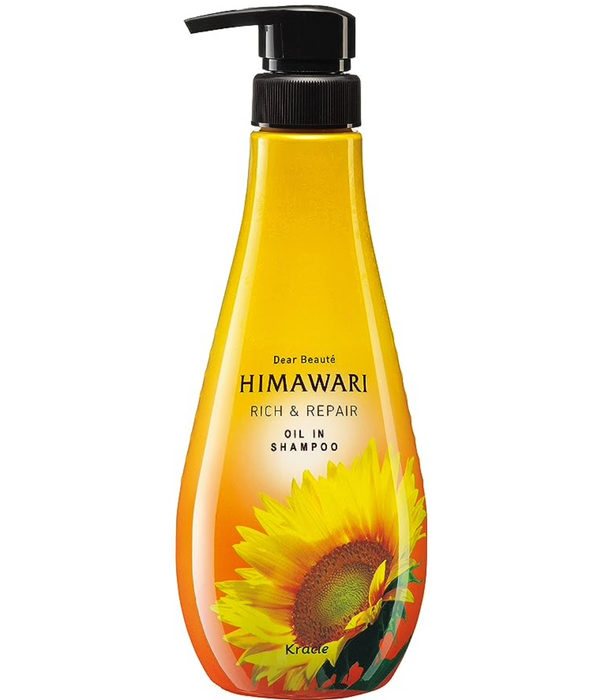 Kracie Dear Beaute Himawari Rich Repair Oil Shampoo 500ml for Vibrant Hair