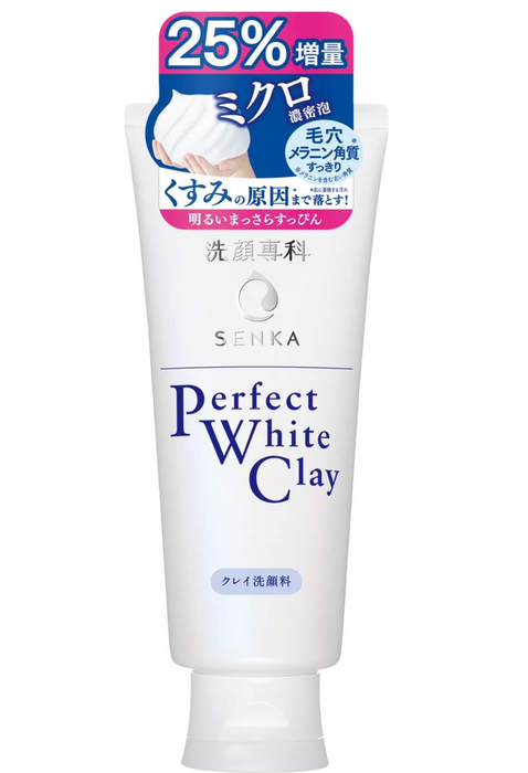 Shiseido Senka Perfect Whip White Clay 25% Increased 150g - Foam Face Wash With White Clay
